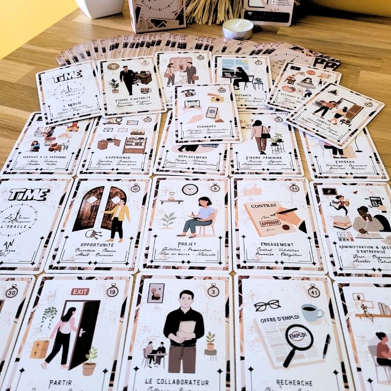 Oracle Le Temps du Changement – jeu de cartes divinatoires avec livret PDF inclus