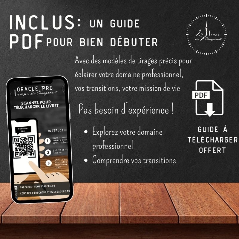 Oracle Le Temps du Changement – jeu de cartes divinatoires avec livret PDF inclus